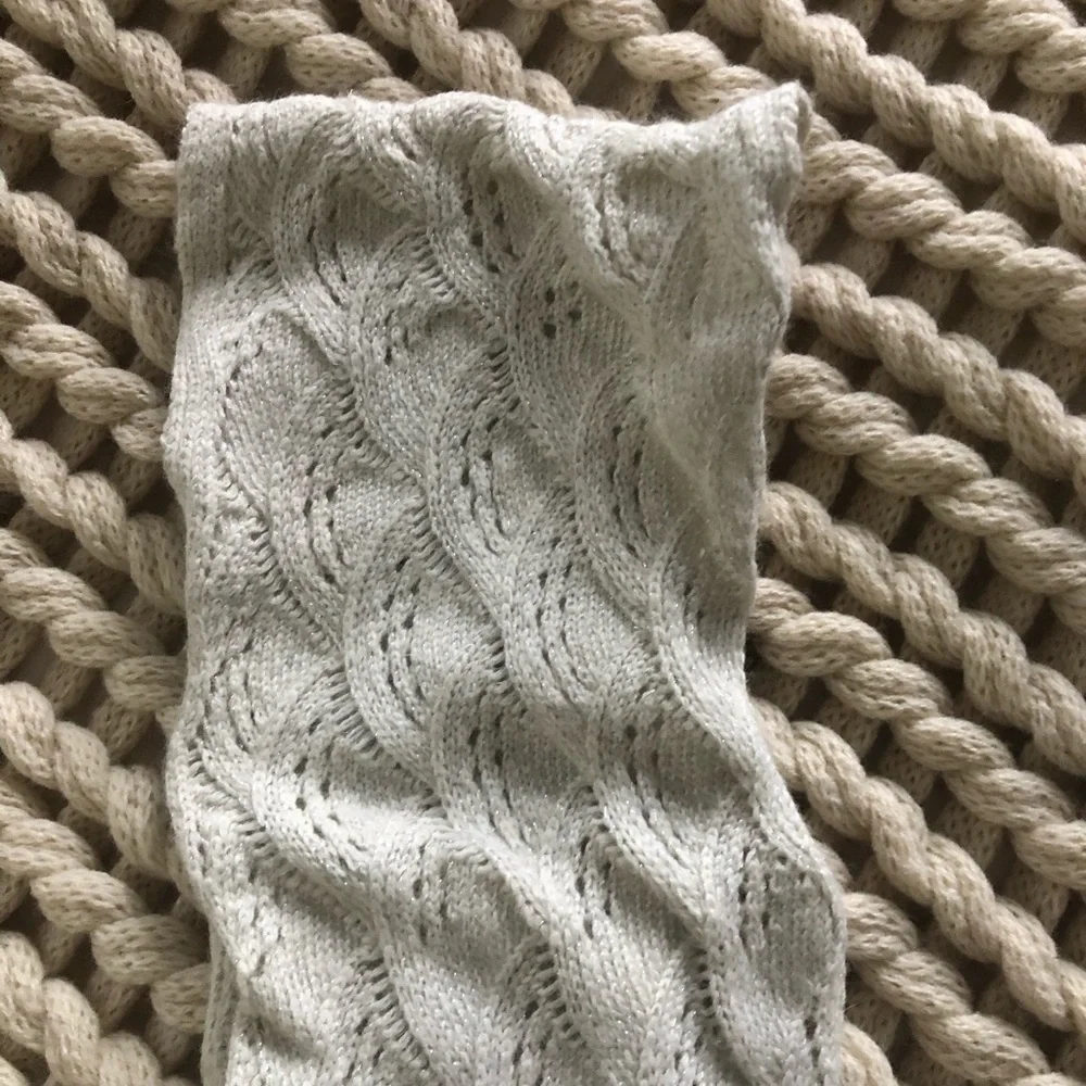 Abercrombie & Fitch Y2K vintage off white sparkle scarf